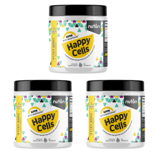 Happy Cells™ Anti-Aging NMN with Bioperine (3 Bottles)